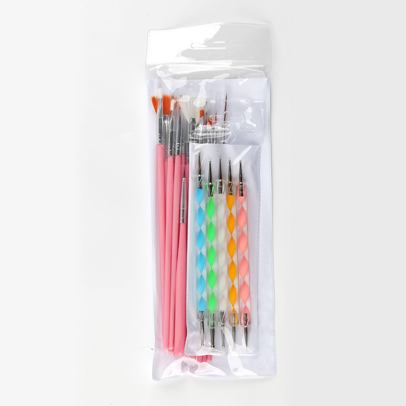 Nail Brush 20 Sets Of Color Painting Light Therapy Point Drill Pen