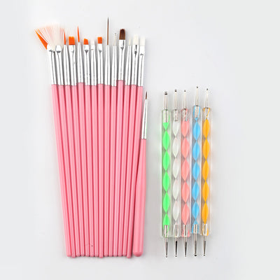 Nail Brush 20 Sets Of Color Painting Light Therapy Point Drill Pen