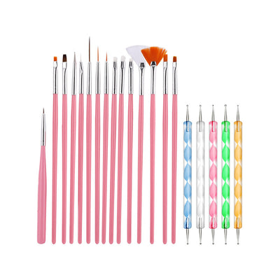 Nail Brush 20 Sets Of Color Painting Light Therapy Point Drill Pen