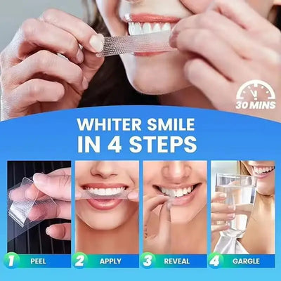 Purple Whitening Teeth Stickers 14 Pairs Gel Whitening Strips Stain Removal Oral Hygiene Care Strip Dental Bleaching Tools Teeth