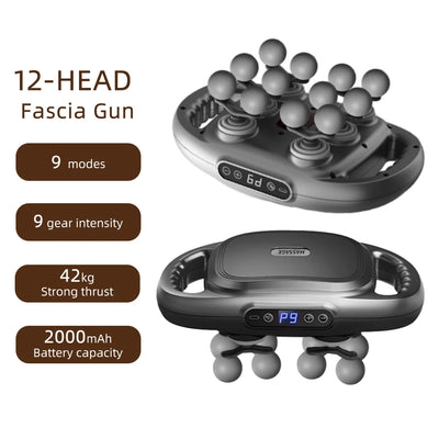 8-Head Fascia Gun High-Frequency Vibration Body Massage Gun Back and Waist Massager Massager Neck Shoulder Massager masajeador