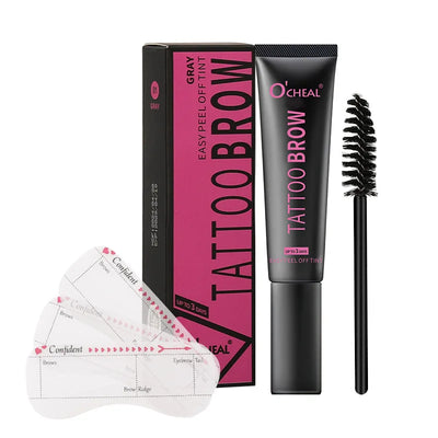 Sweatproof Peel Off Dye Eyebrow Cream Set Easy To Use Eyebrow Card Brush Long-lasting Waterproof Non-fading Eye Brow Gel Makeup