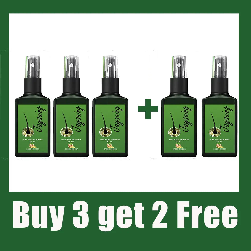 Natural Ginger Hair Growth Spray Hair Roots Fast Grow Anti Hair Loss Serum Liquid Scalp Damaged Treatment Repair Beauty Health