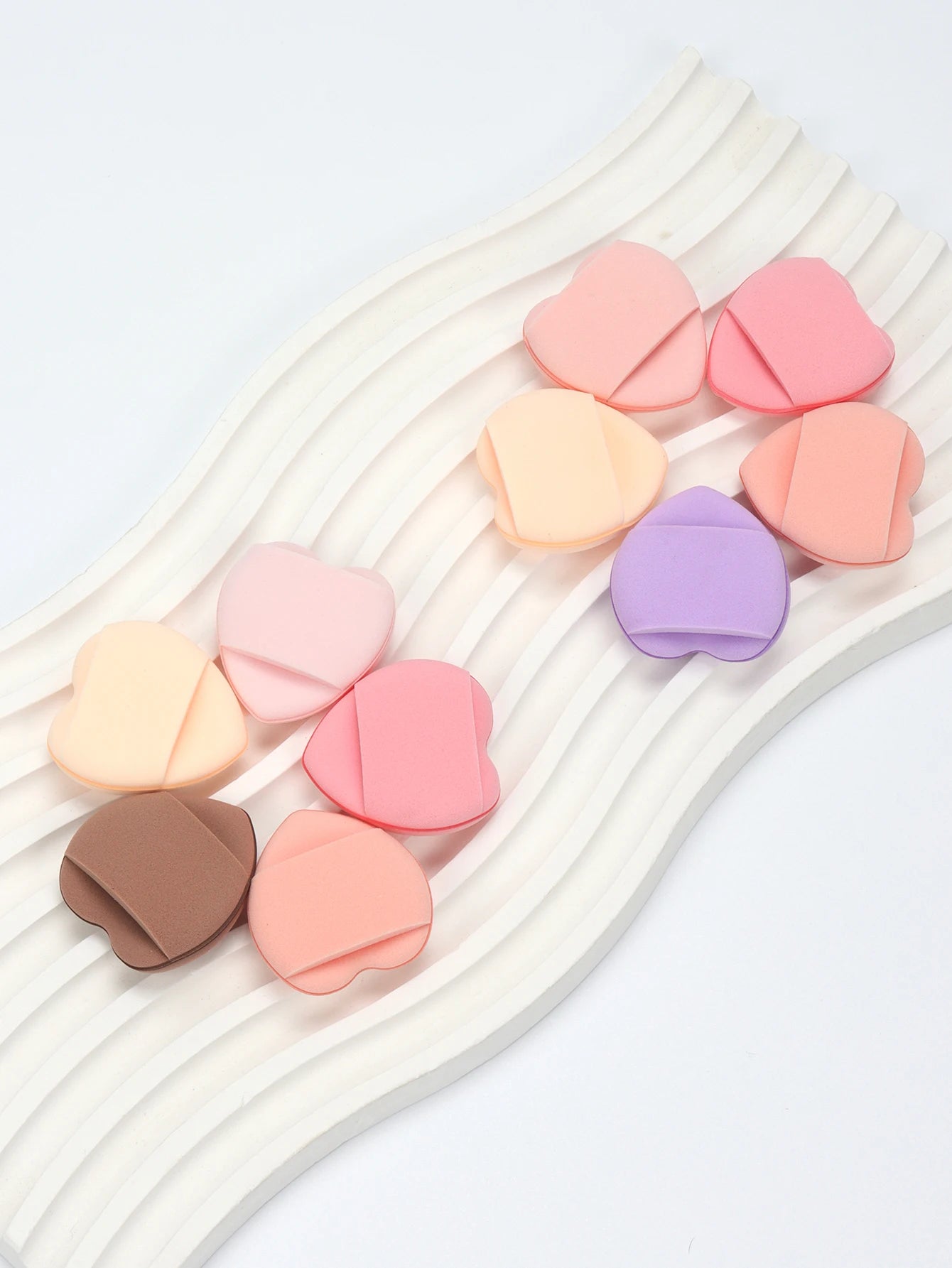 50 Mini Finger Cushions Air Cushion Powder Puff, Latex Free Mixed Sponge and Cosmetic Puff Is Used for Liquid Foundation Make-