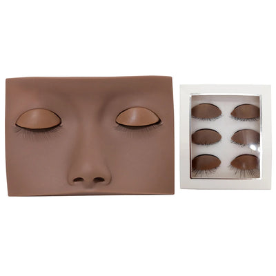Eyelash Extension Set Mannequin Head Lash Brush Tweezer Glue Eye Pad Eyelash Extension Training Kit Lash Accessories Makeup Tool
