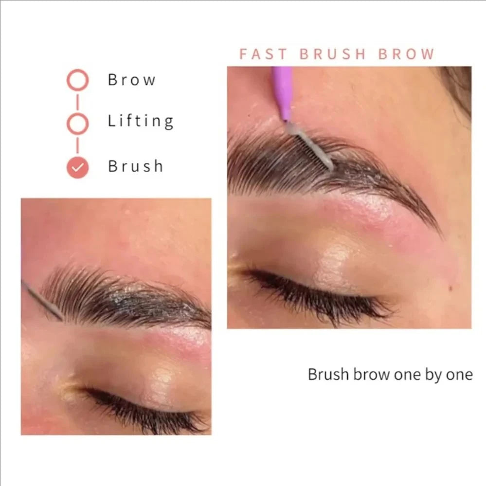 MJ 20Pcs Mini Eyebrow Brush Brow Perm Brush Disposable Brow Lifting Brushes Bendable Micro Eyelash Brush Applicators Makeup Tool