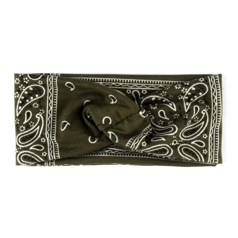 Paisley Cashew flowers hair bands Pilates Elastic Yoga Headband fitness Running Cycling Sweatband Turban Makeup Hair Hoop Makeup